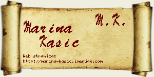 Marina Kašić vizit kartica
